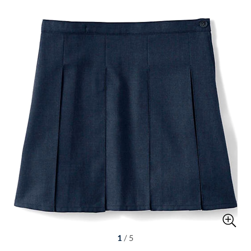 Land’s End School Uniform Girls Box Pleat Skirt Top of Knee Girls Size 12